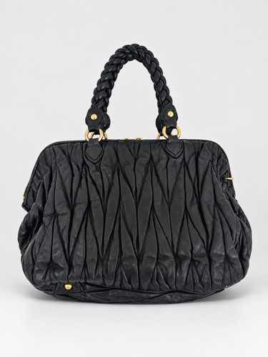Miu bag black matelasse - miu,