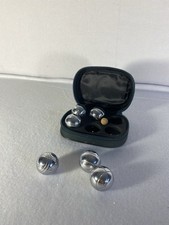 BOULES Vintage Set of 6x Mini Carpet Boules Green Travel Case Free shipping