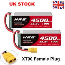 2X HRB 6S 4500mAh 100C XT90
