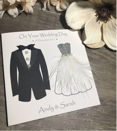Wedding day card personalised - wedding,