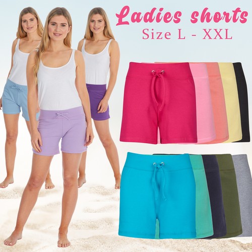 Womens jersey shorts - shorts, cotton