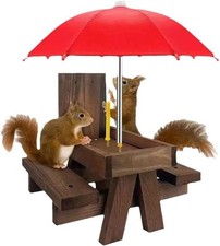 Wooden Squirrel Feeder Bird