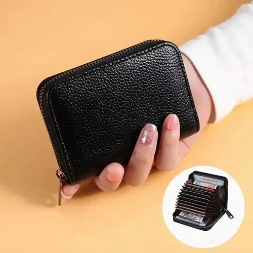 Unisex vintage leather wallet - leather,