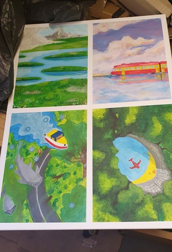 Original acrylic studio - , ghibli
