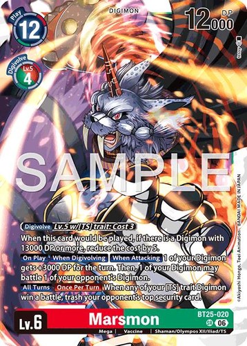 Marsmon bt25 020 digimon - marsmon,