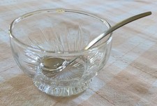 Small Cut Glass Dish & Ladle