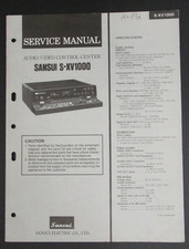 Sansui S-XV1000 SXV1000  A V