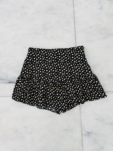 Zara skort mini black yellow - mini,