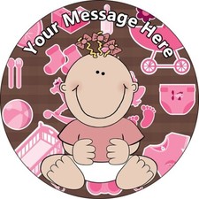 Baby Pink Personalised Cake