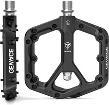 GEWAGE Mountain Bike Pedals, Non-Slip MTB Nylon Fiber Pedals, 9/16