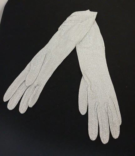 Vintage evening gloves silver - evening,