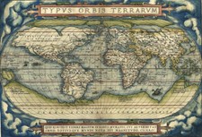 MP12 Vintage Old 1570 Typus Orbis Terrarum World Map Poster Re-Print A1 A2 A3