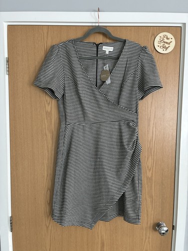 Apricot houndstooth wrap mini - apricot,