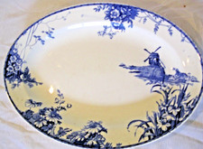 Antique Blue /White oval