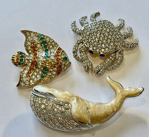 Swarovski brooches crab - 3, brooches,
