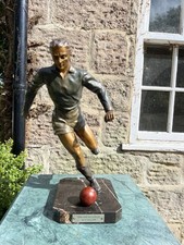 A Bronze Statue of Footballer ‘CHALLENGE DE LA VILLE DE SI VALLIER’ 45cm Tall