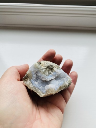 Blue lace agate specimen - agate,