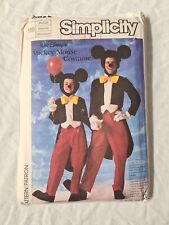 UNCUT Simplicity 7729 Walt Disney Mickey Mouse Pantomime Costume Fancy Dress Med