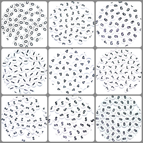 100pcs 7x4 white flat round - white,