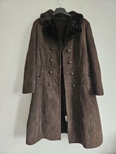 Vintage Brown Sheepskin Suede