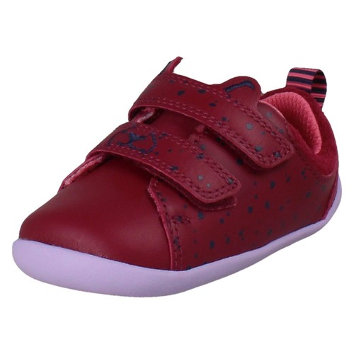 Girls clarks leather - leather, snow