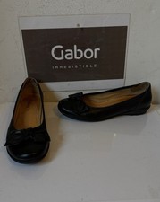 GABOR Black Leather Shoes Size