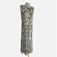 Saint + Sofia Maxi Dress 16 Floral Sleeveless Long Flowy Soft Draped Boho Summer