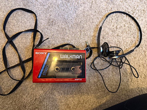 Vintage sony walkman red - sony,