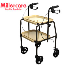 Premium Adjustable Mobility Walker Trolley Hand Brakes Indoor Kitchen 4 Wheels