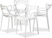 4X Modern White Polypropylene