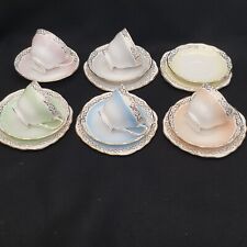 16 piece Colclough Harlequin Bone China tea set
