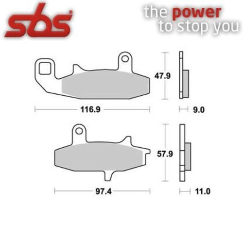 Pair brake pads - of, 626hf