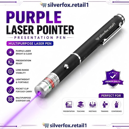 Purple laser pointer pen - purple,