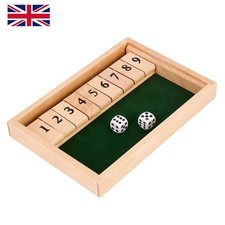 Wooden Shut The Box: Dice Game