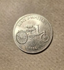 Shell Historic Cars Benz 3-Wheeler 1886. Token Coin Automobilia