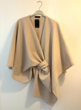 Ribbed Knit Cape Wrap with