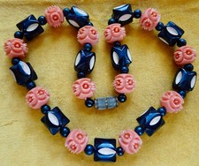 antique art deco coral pink &