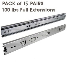 15 Pairs Full Extension 100-lb