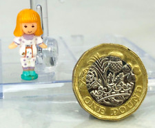 Doll Figure Polly Pocket Mini Vintage Rare Official White Blue Shoes