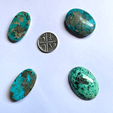 JOB LOT 4 X NATURAL PERSIAN TURQUOISE PENDANTS FROM AFGHANISTAN