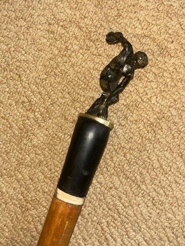 Antique walking stick cane - walking,