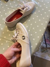 Fred Perry Womens Trainer Shoe UK 6 white Leather