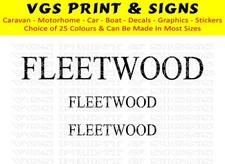 3 x FLEETWOOD CARAVAN/