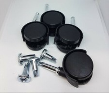 CASTORS TWIN WHEEL NYLON 40mm 4 x EASY FIT HAMMER IN Swivel Bed/Divan/Furniture