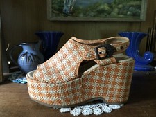 Vintage 1960’s 1970’s UNWORN Funky Disco High Platform Shoes Sz 7 California