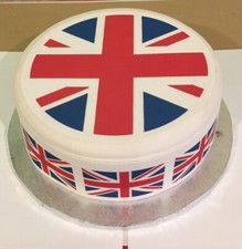 Union Jack Flag pre-cut Edible