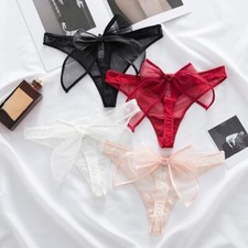 3X Sexy Mesh Bow T-back