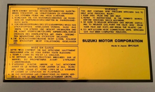 Suzuki rgv250 rear shock - rear,