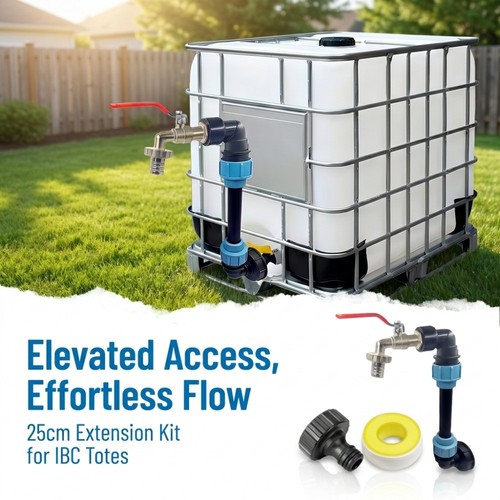 25cm ibc tank outlet - 25cm, tap