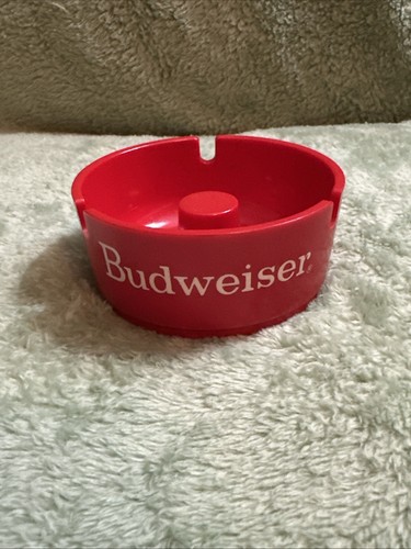 Vintage budweiser ashtray red - ashtray,